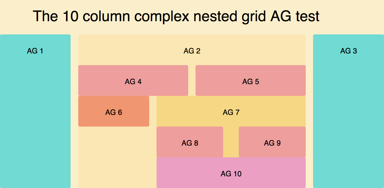A grid layout with full height right and left columns.